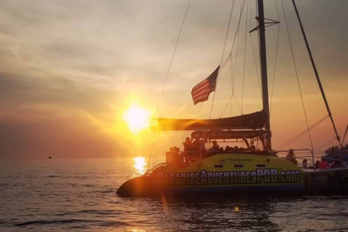 Sunset-Dolphin-Sail-Aboard-The-Footloose-Catamaran