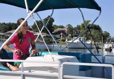 20 ft. Pontoon Boat Rental from Crazy Sister Marina - Murrells Inlet