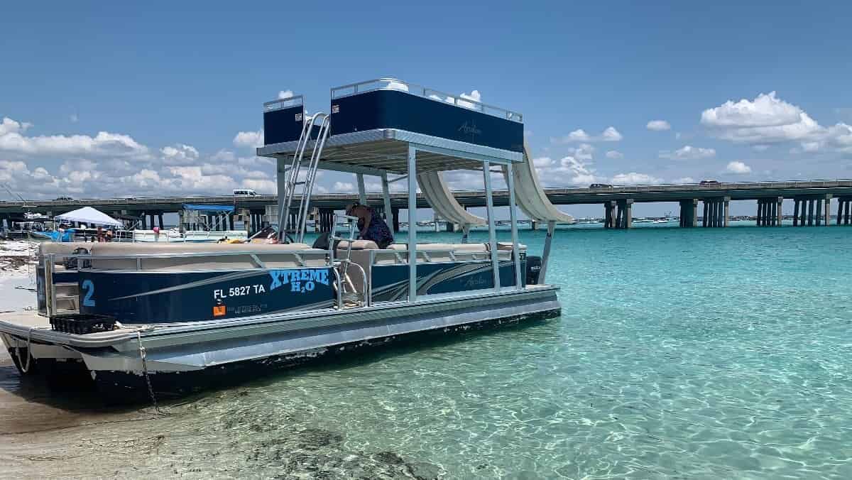 Destin-X-Double-Decker-Pontoon-Rental-Departing-from-Destin-Harbor