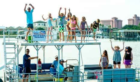 Full Day Pontoon Boat Rental with Slide in Orange Beach