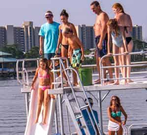 Full Day Pontoon Boat Rental with Slide in Orange Beach