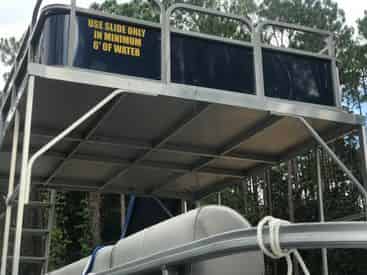 30A Double Decker Pontoon Boat Rental with Slide
