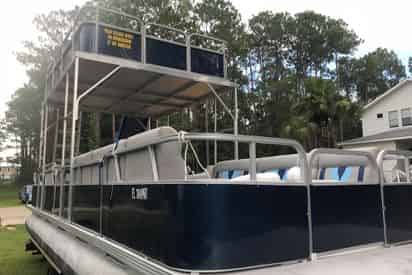 30A Double Decker Pontoon Boat Rental with Slide