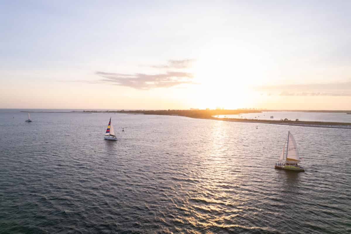 Sunset-Dolphin-Sail-Aboard-The-Footloose-Catamaran