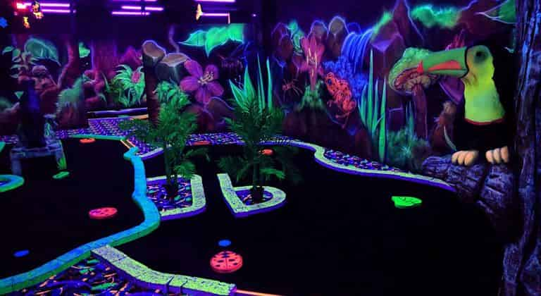 black light mini golf in humble tx