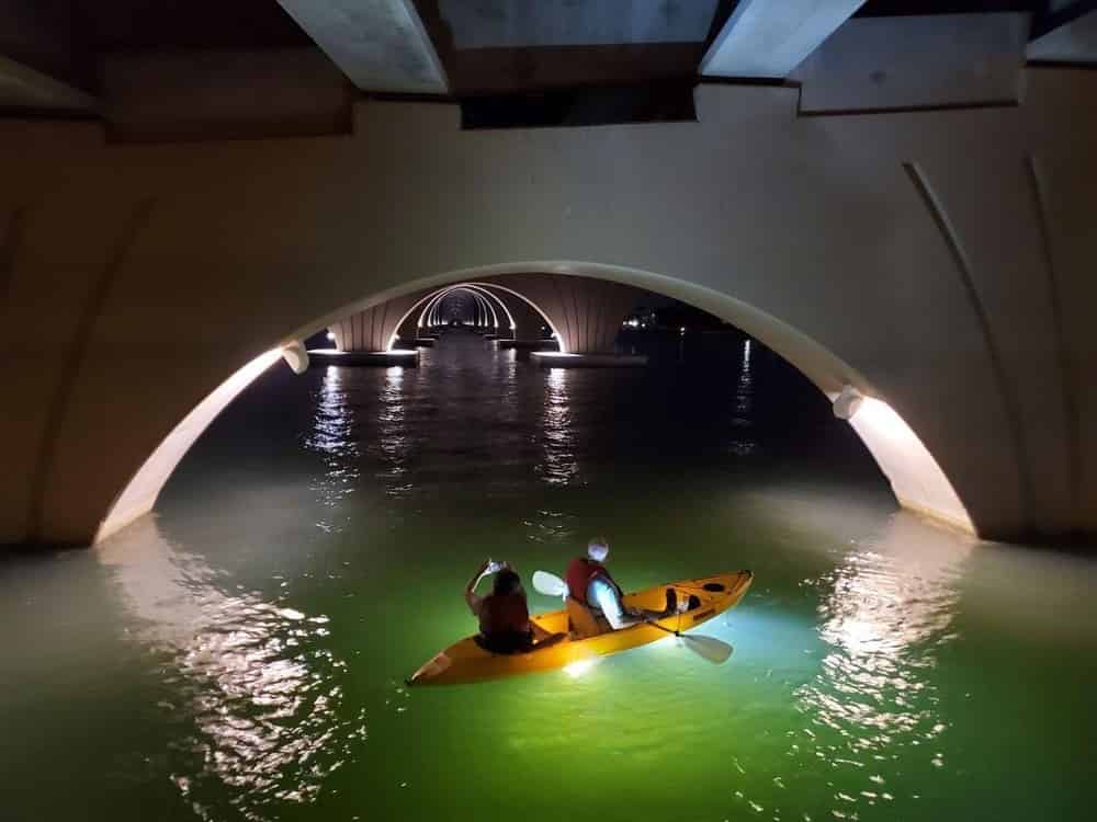 Glass-Bottom-Kayak-LED-Illuminated-Night-Tour