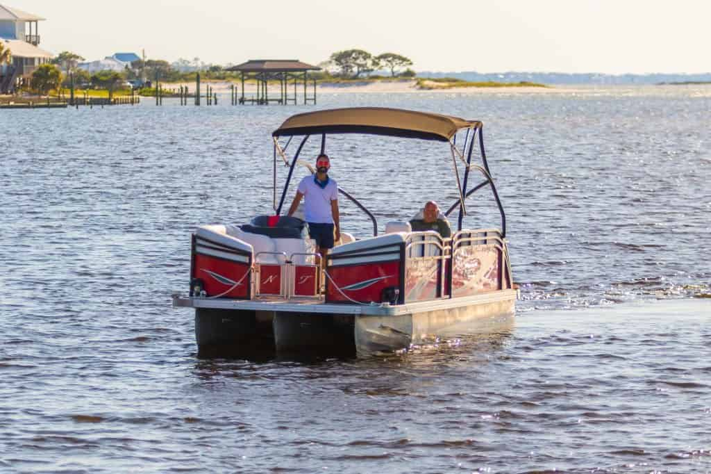 Orange Beach Tritoon with Slide - TripShock!