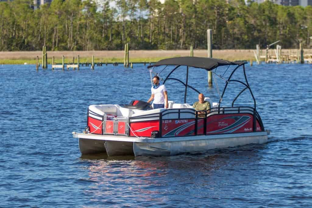 Orange Beach Tritoon with Slide - TripShock!