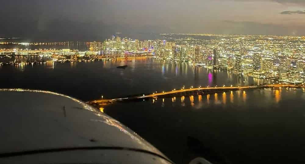 Miami-Night-Lights-Airplane-Tour