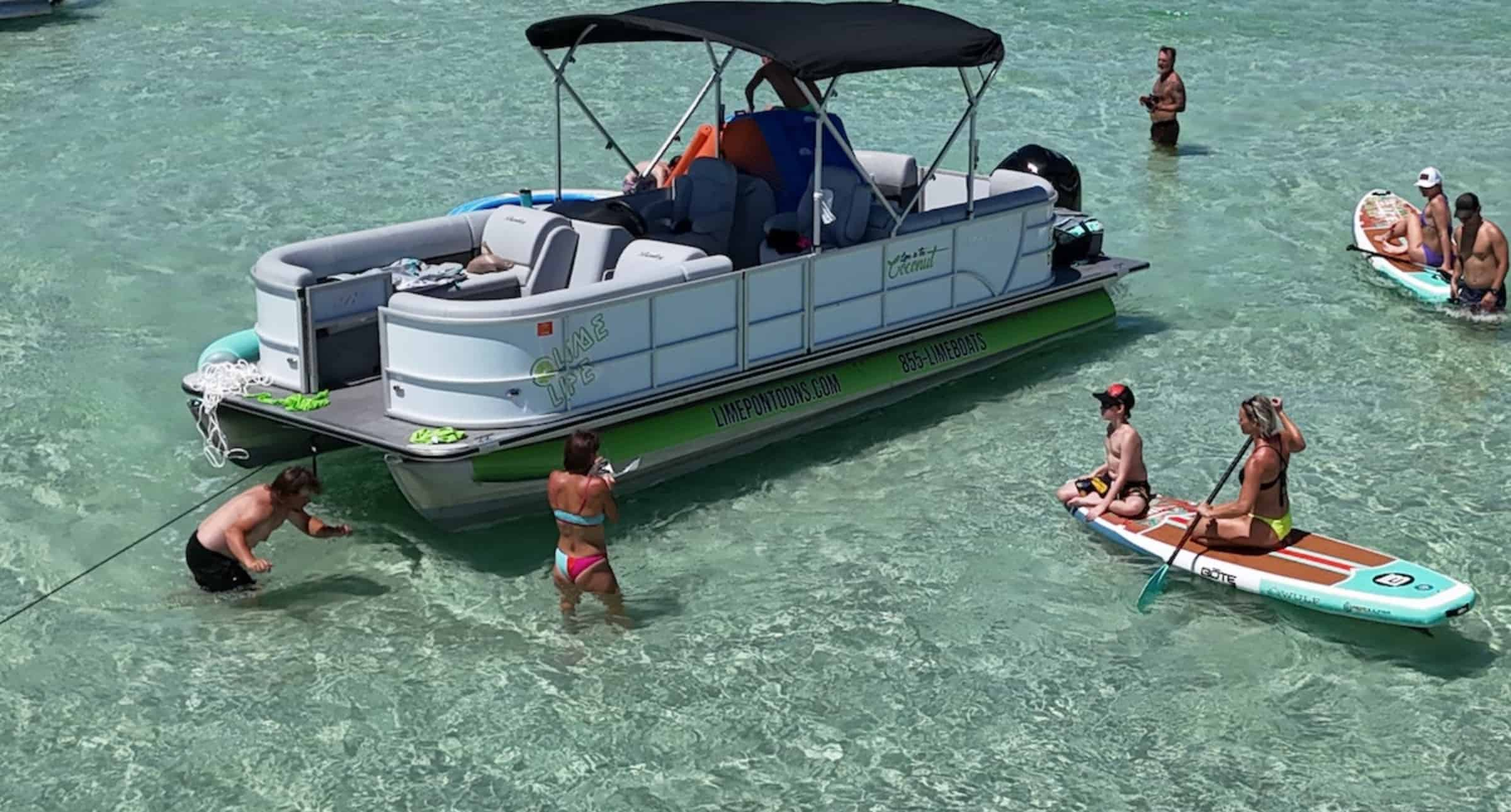 24-Foot-Bentley-Lime-in-the-Coconut-Pontoon-Rental