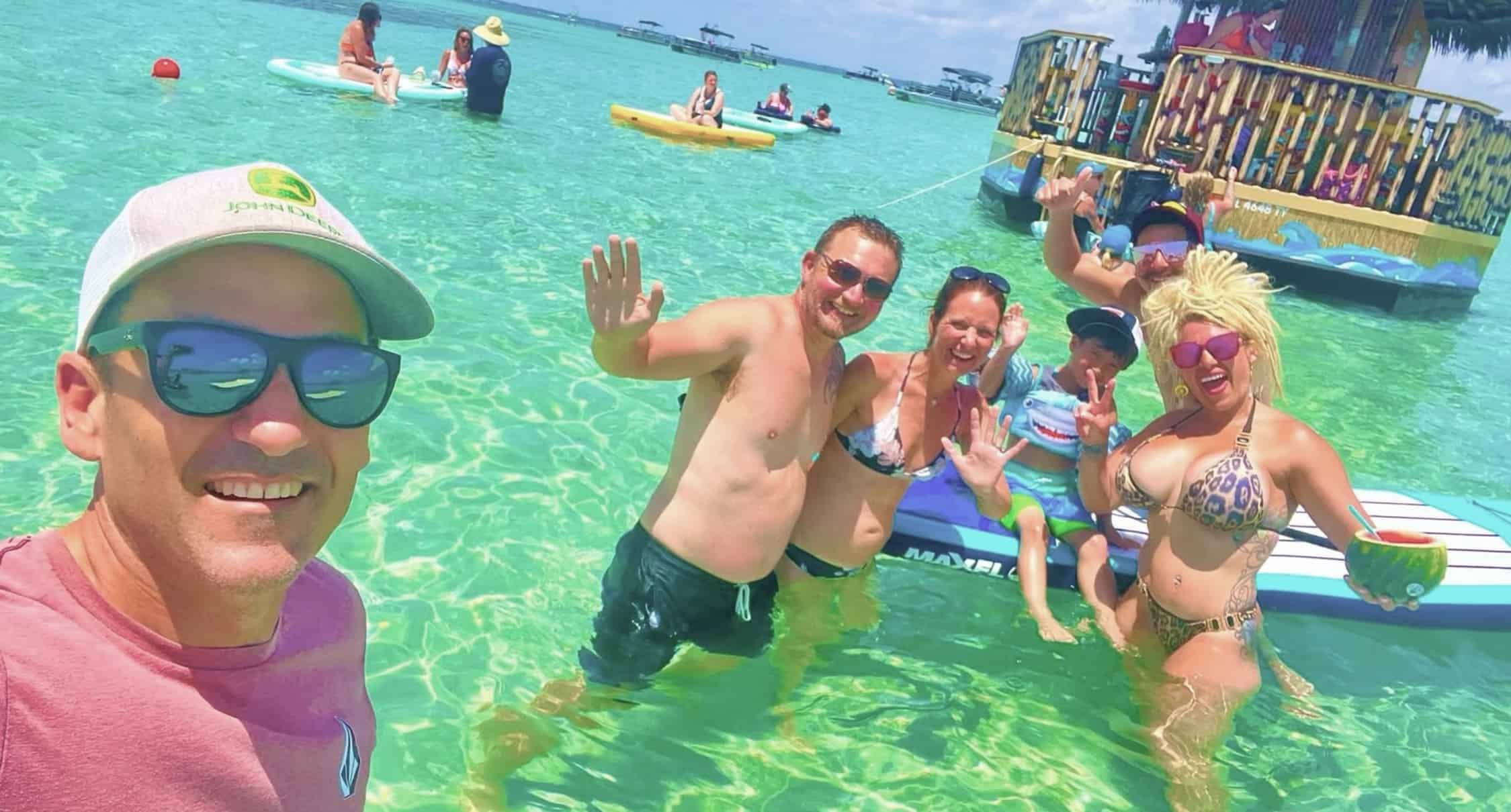 Destin-Crab-Island-Cruise-on-a-Bentley-Tritoon-with-Captain-and-Water-Toys