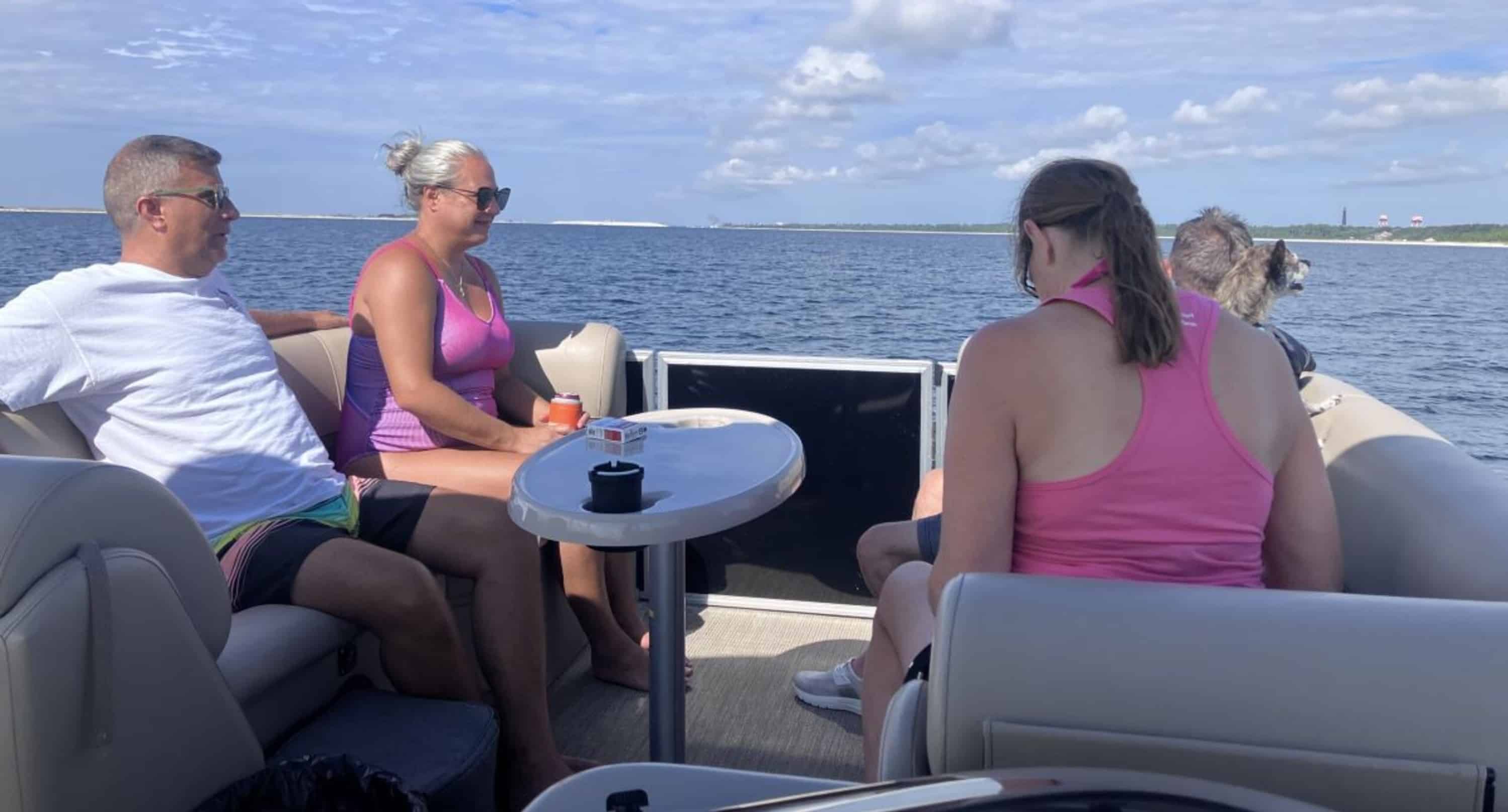 Destin-Crab-Island-Cruise-on-a-Bentley-Tritoon-with-Captain-and-Water-Toys