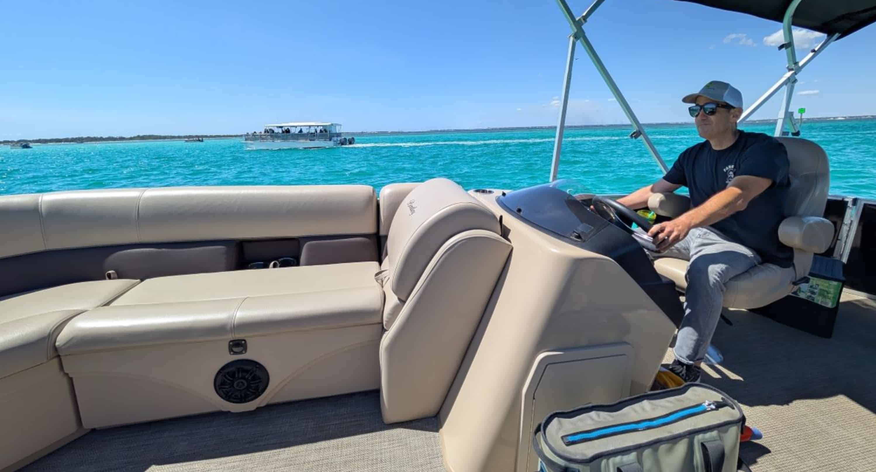 Destin-Crab-Island-Cruise-on-a-Bentley-Tritoon-with-Captain-and-Water-Toys