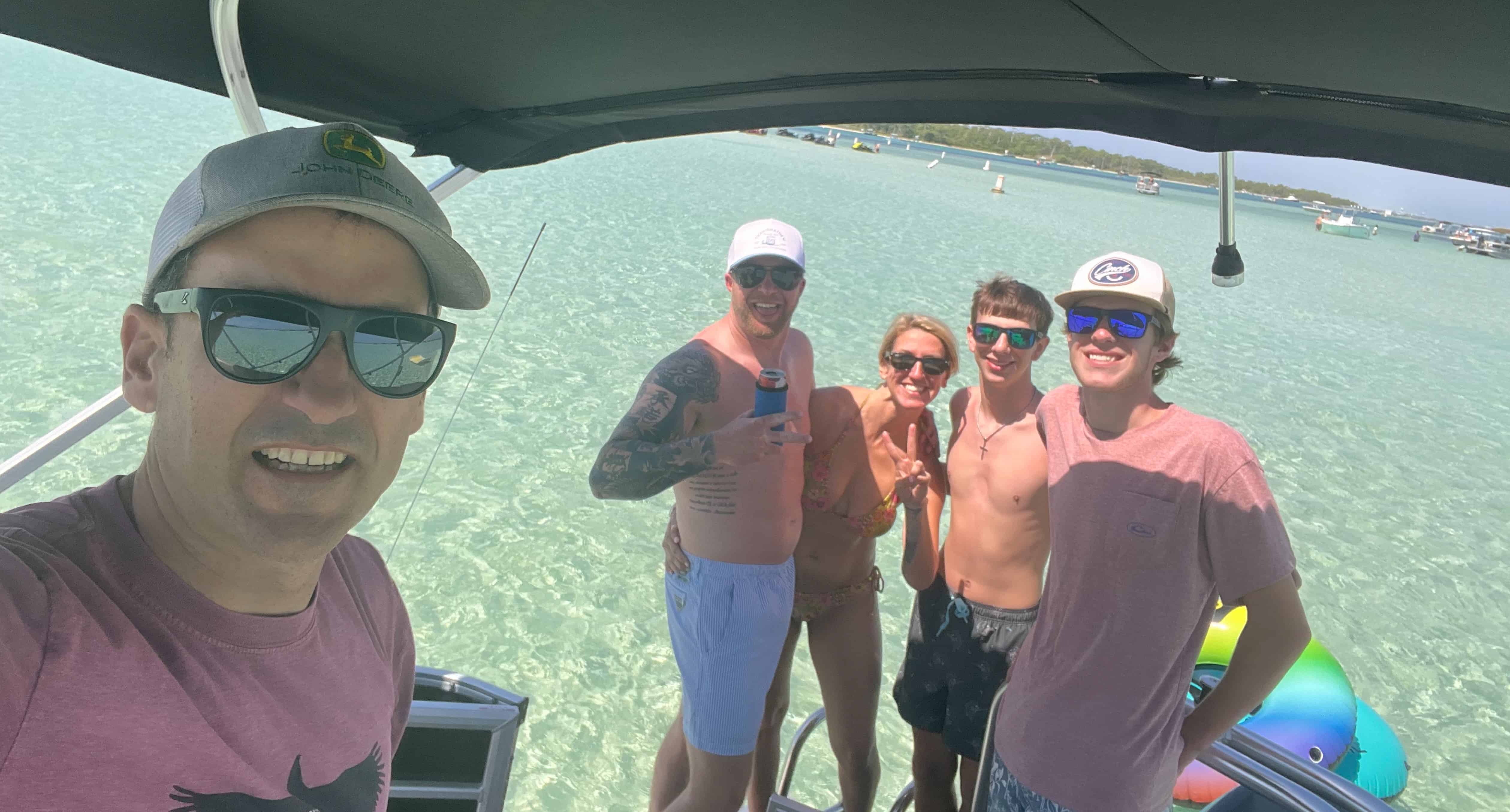 Destin-Crab-Island-Cruise-on-a-Bentley-Tritoon-with-Captain-and-Water-Toys