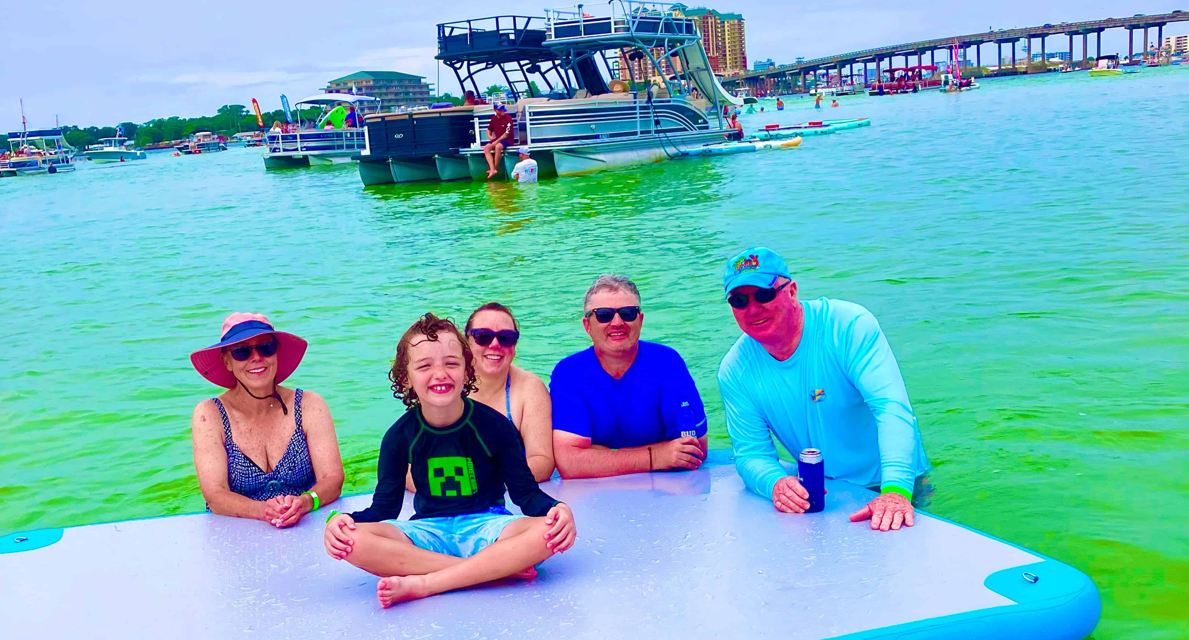 Destin-Crab-Island-Cruise-on-a-Bentley-Tritoon-with-Captain-and-Water-Toys
