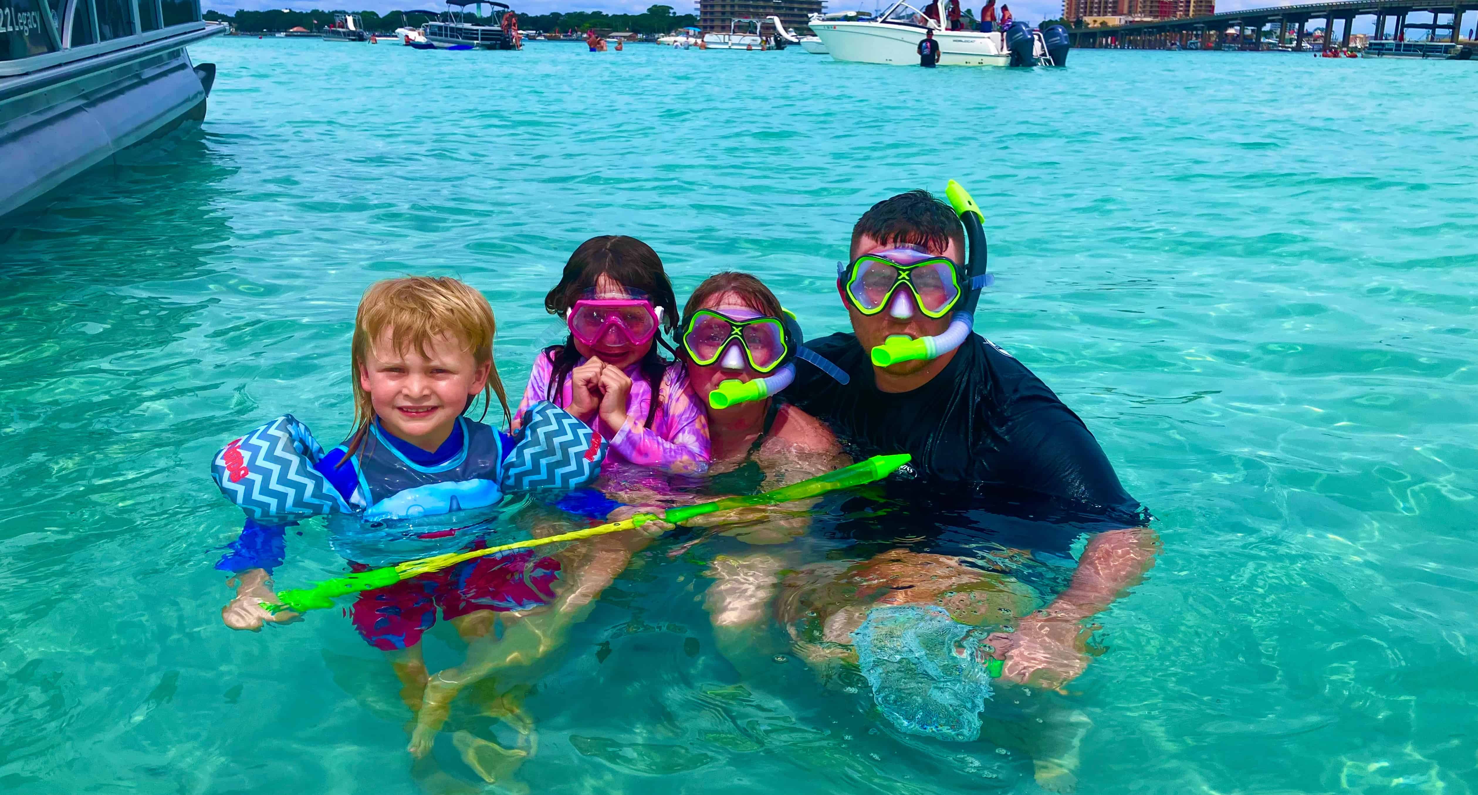 Destin-Crab-Island-Cruise-on-a-Bentley-Tritoon-with-Captain-and-Water-Toys