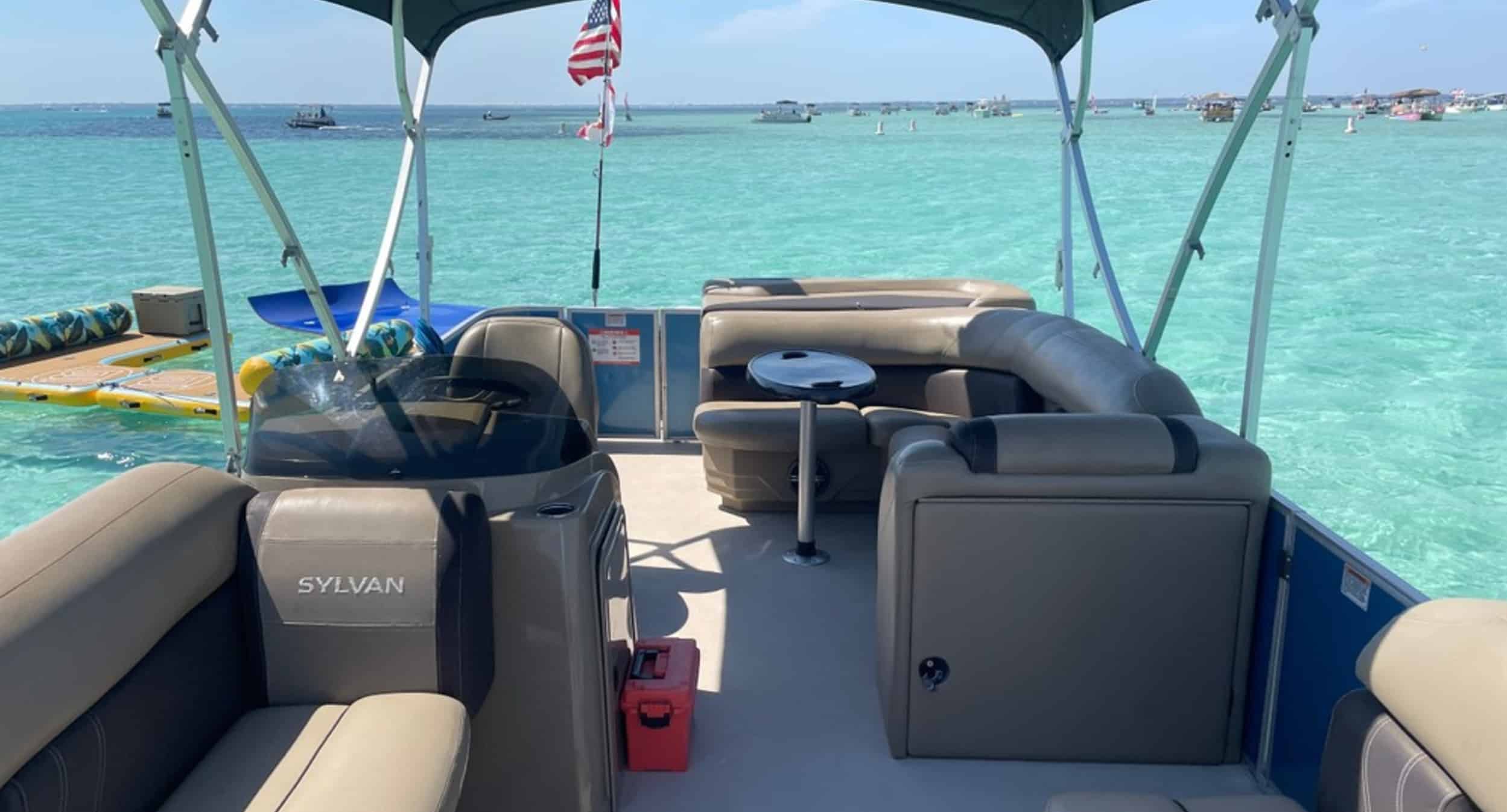 Fort-Walton-Beach-Private-Pontoon-Charter-with-Lounge-Floats
