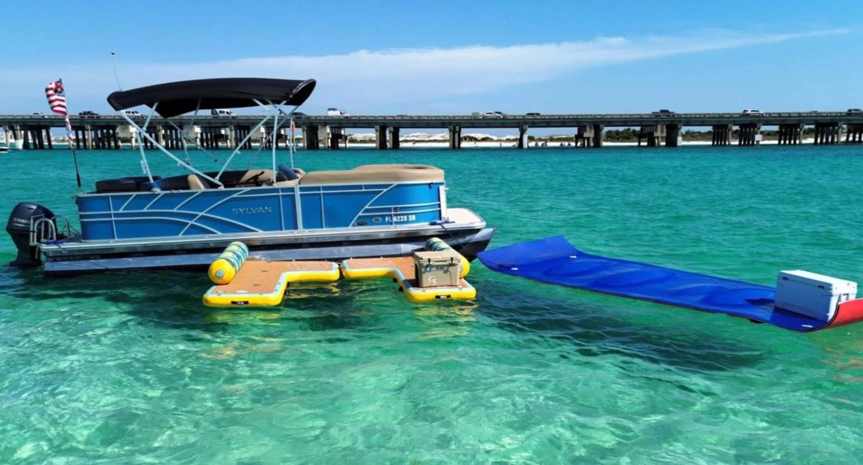 Fort-Walton-Beach-Private-Pontoon-Charter-with-Lounge-Floats
