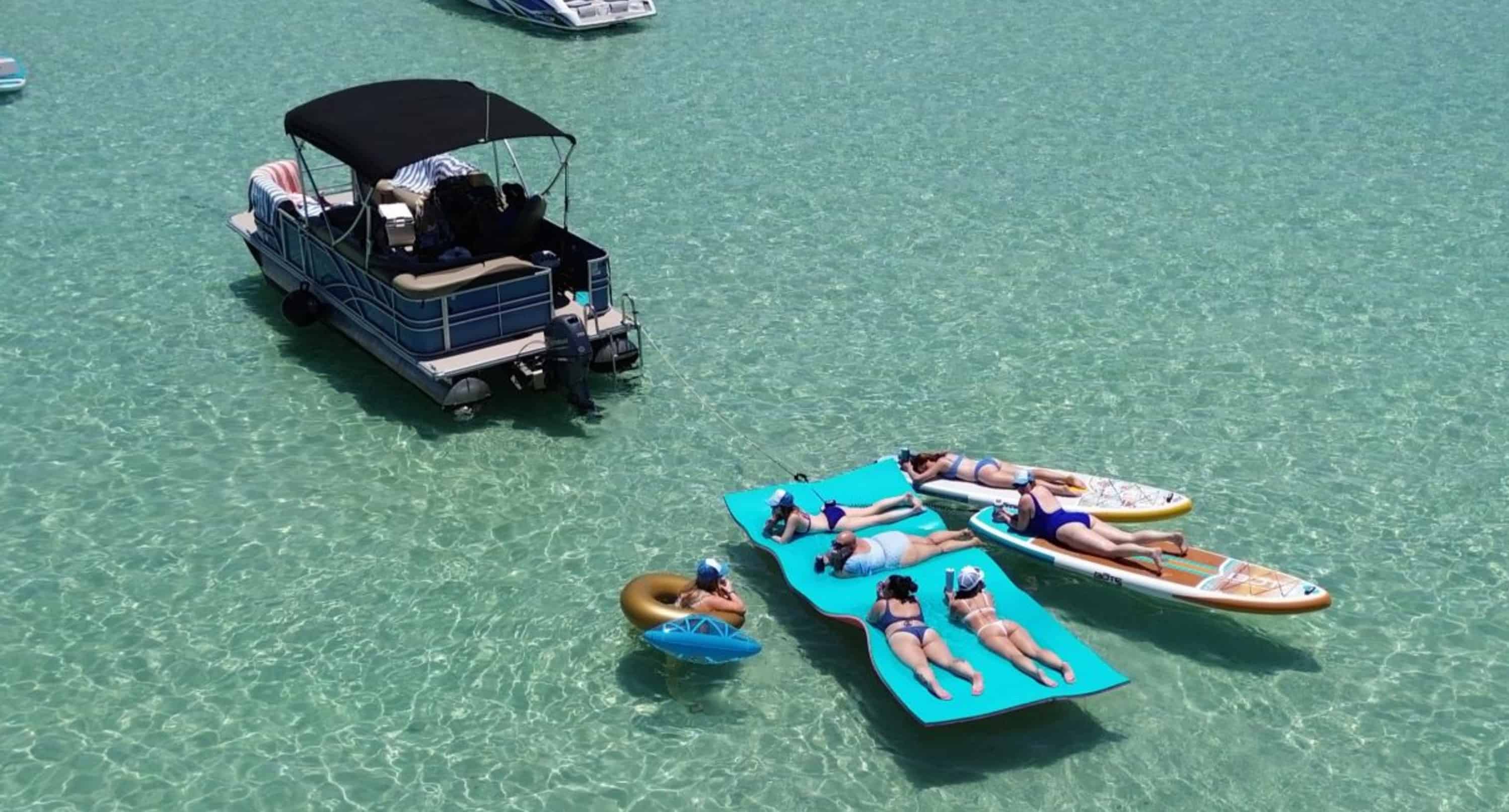 Fort-Walton-Beach-Private-Pontoon-Charter-with-Paddleboards