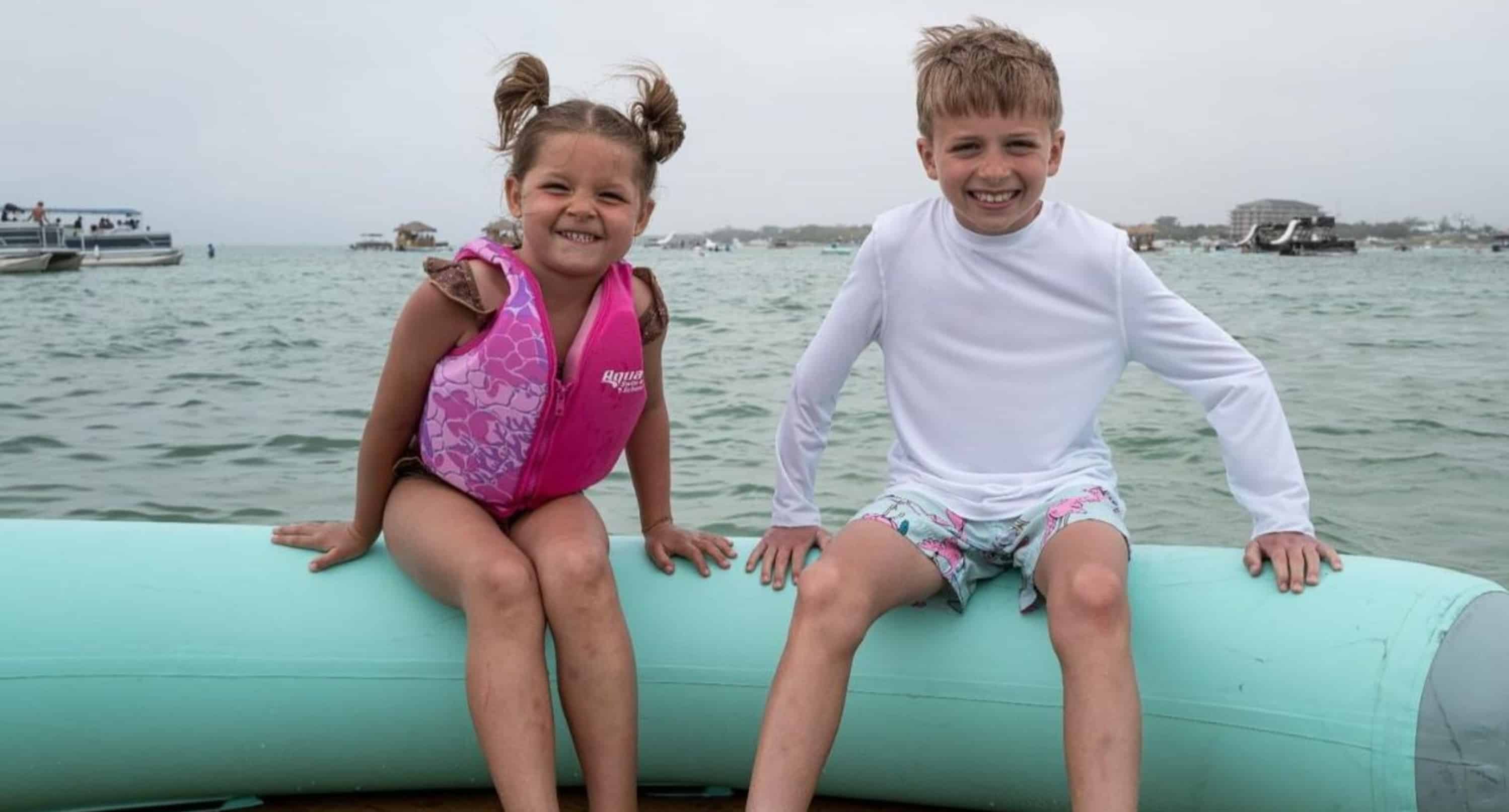 Fort-Walton-Beach-Crab-Island-Boat-Tour-With-Water-Toys-And-Floats