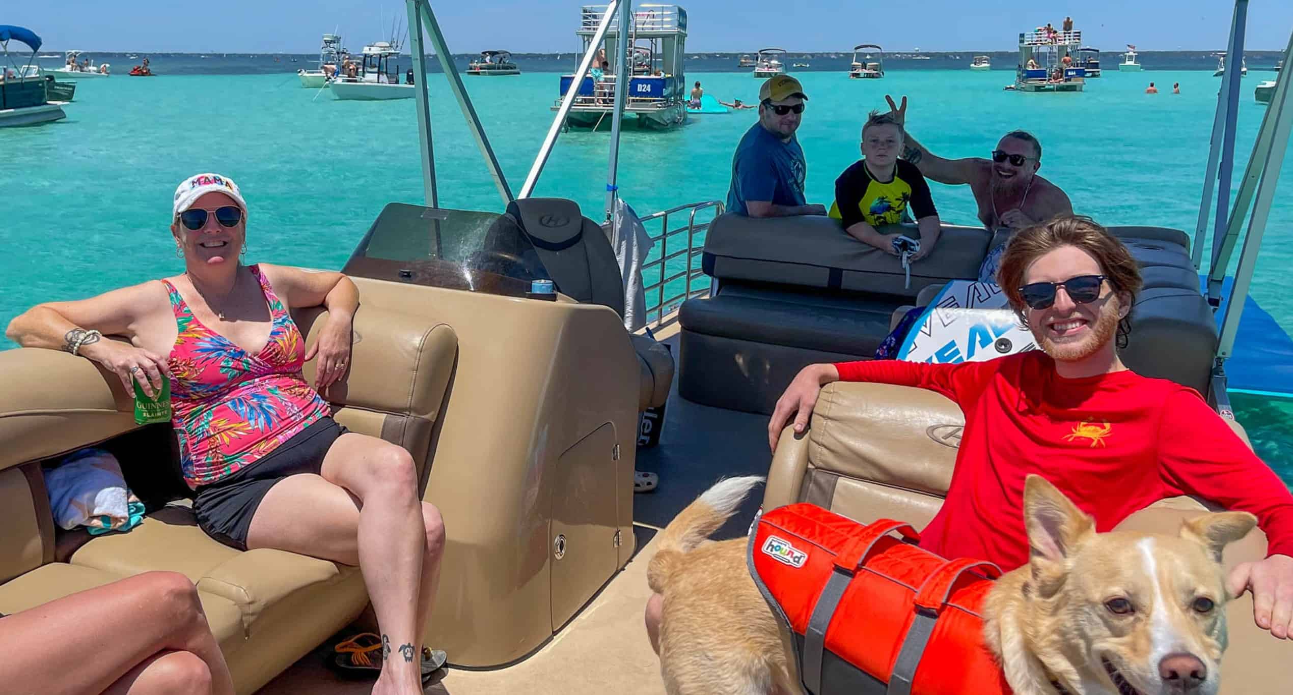 Fort-Walton-Beach-10-Passenger-Crab-Island-Pontoon-Rental