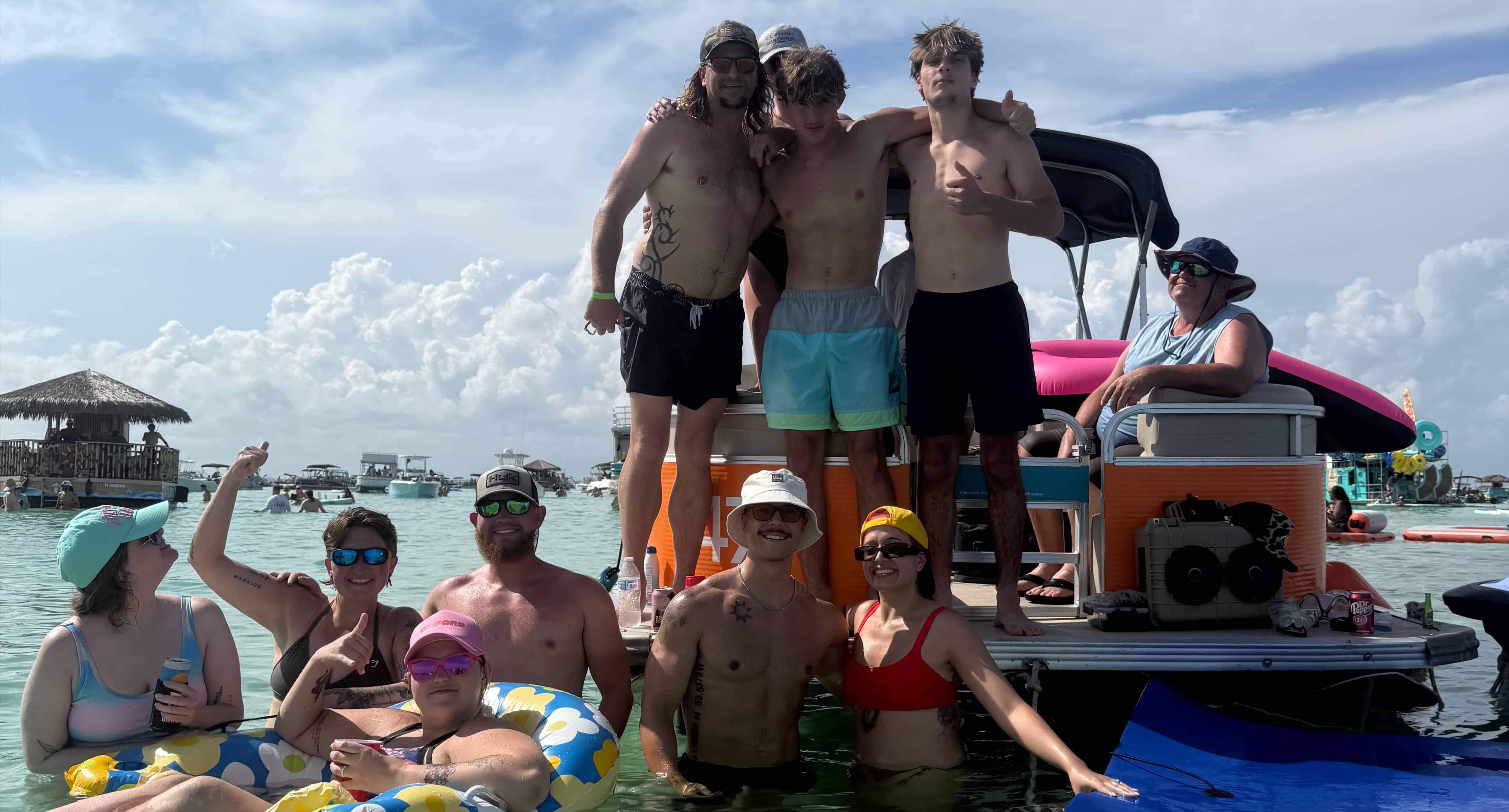 Fort-Walton-Beach-Crab-Island-Pontoon-Boat-Rental-for-up-to-12-Passengers