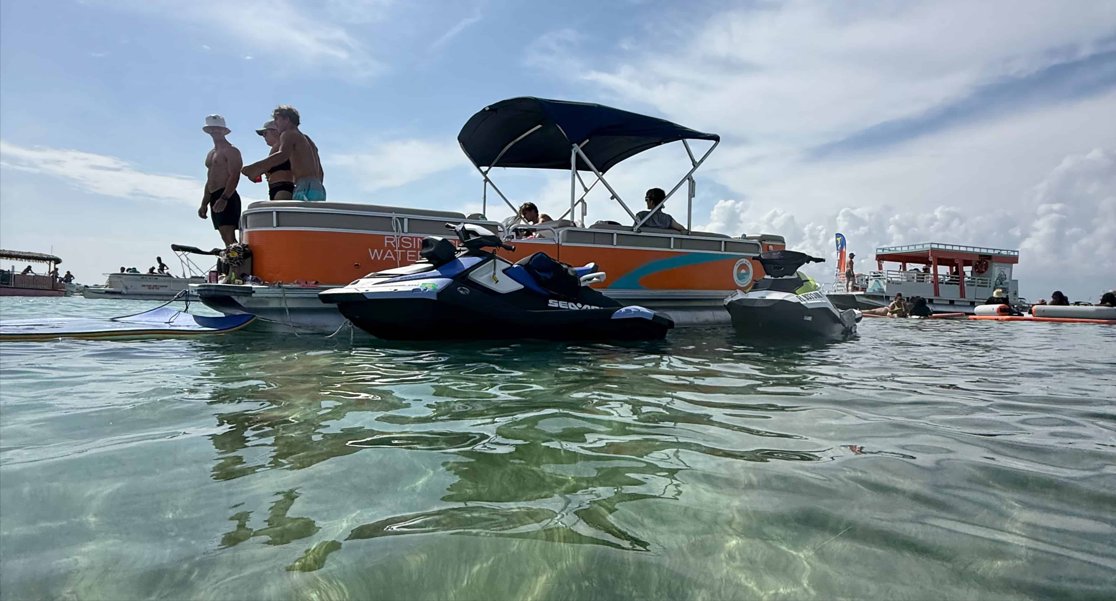 Fort-Walton-Beach-Crab-Island-Pontoon-Boat-Rental-for-up-to-12-Passengers