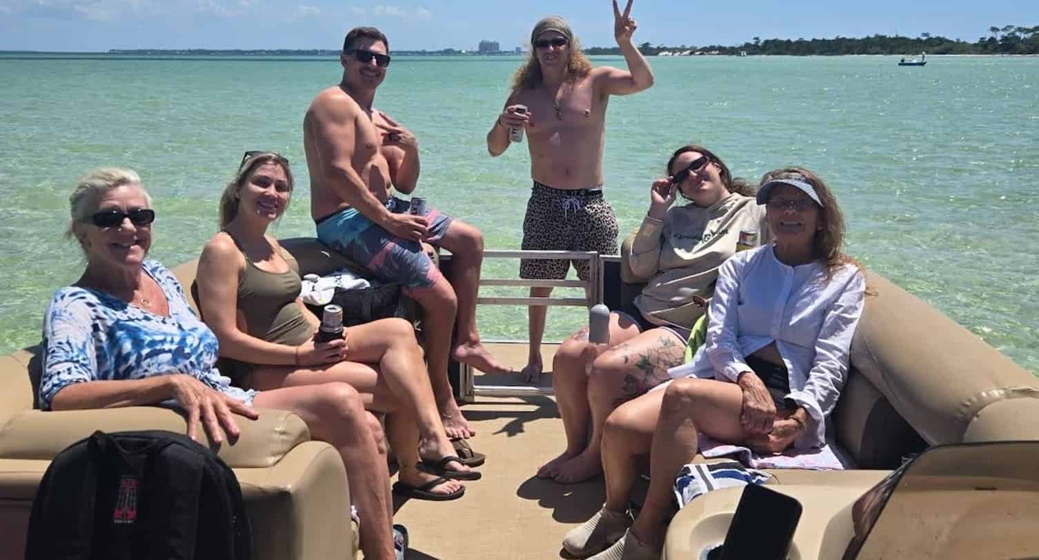 Fort-Walton-Beach-Crab-Island-Pontoon-Boat-Rental-for-up-to-12-Passengers