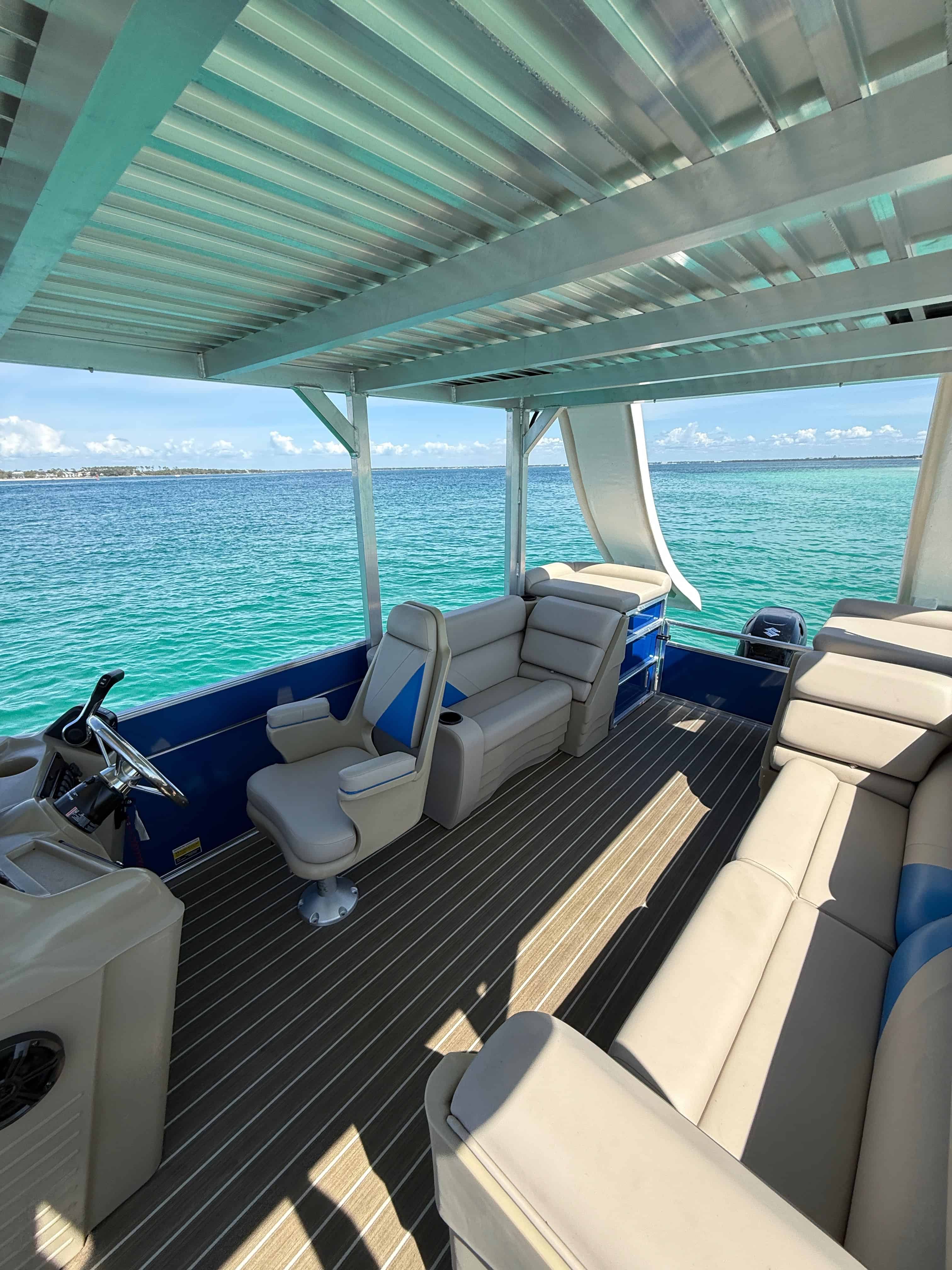 Panama-City-Beach-Double-Decker-Pontoon-Boat-with-a-Slide