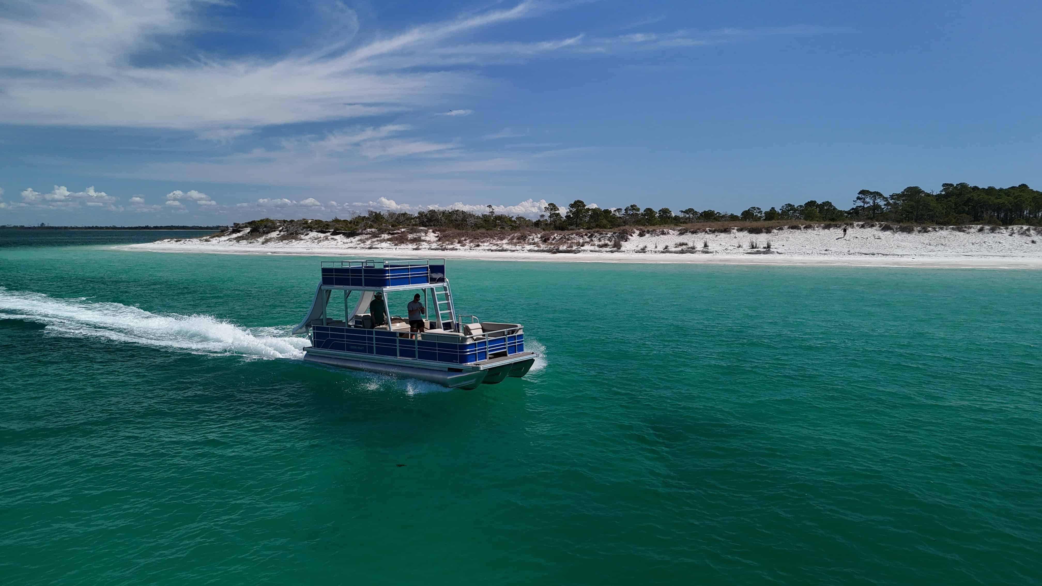 Panama-City-Beach-Double-Decker-Pontoon-Boat-with-a-Slide