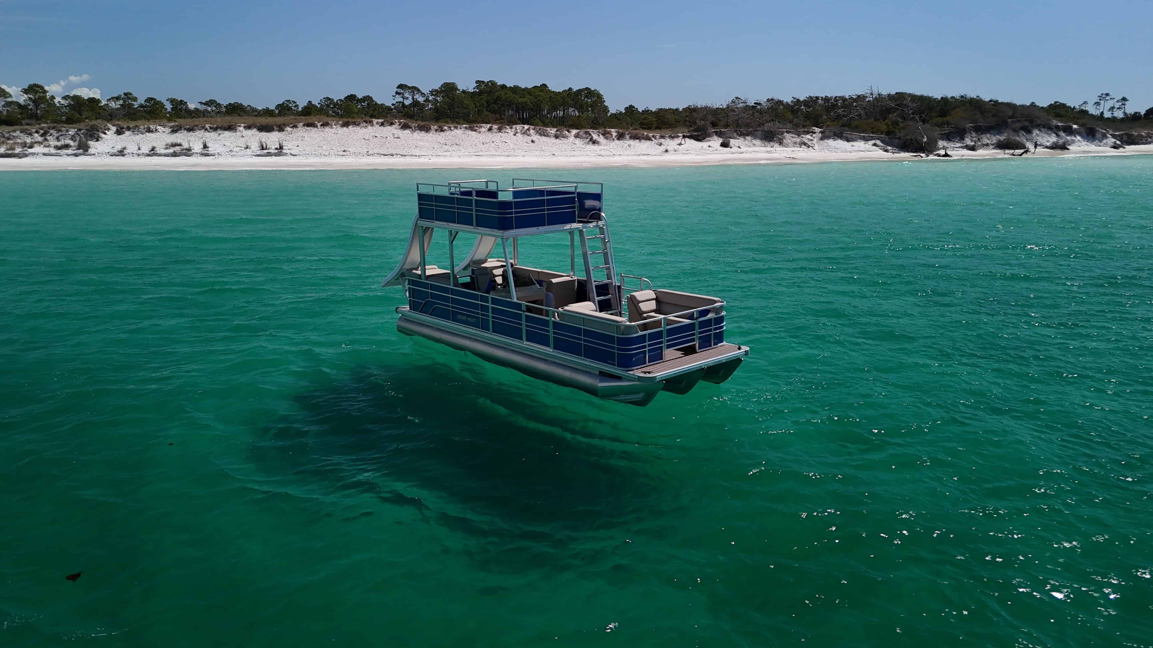 Panama-City-Beach-Double-Decker-Pontoon-Boat-with-a-Slide