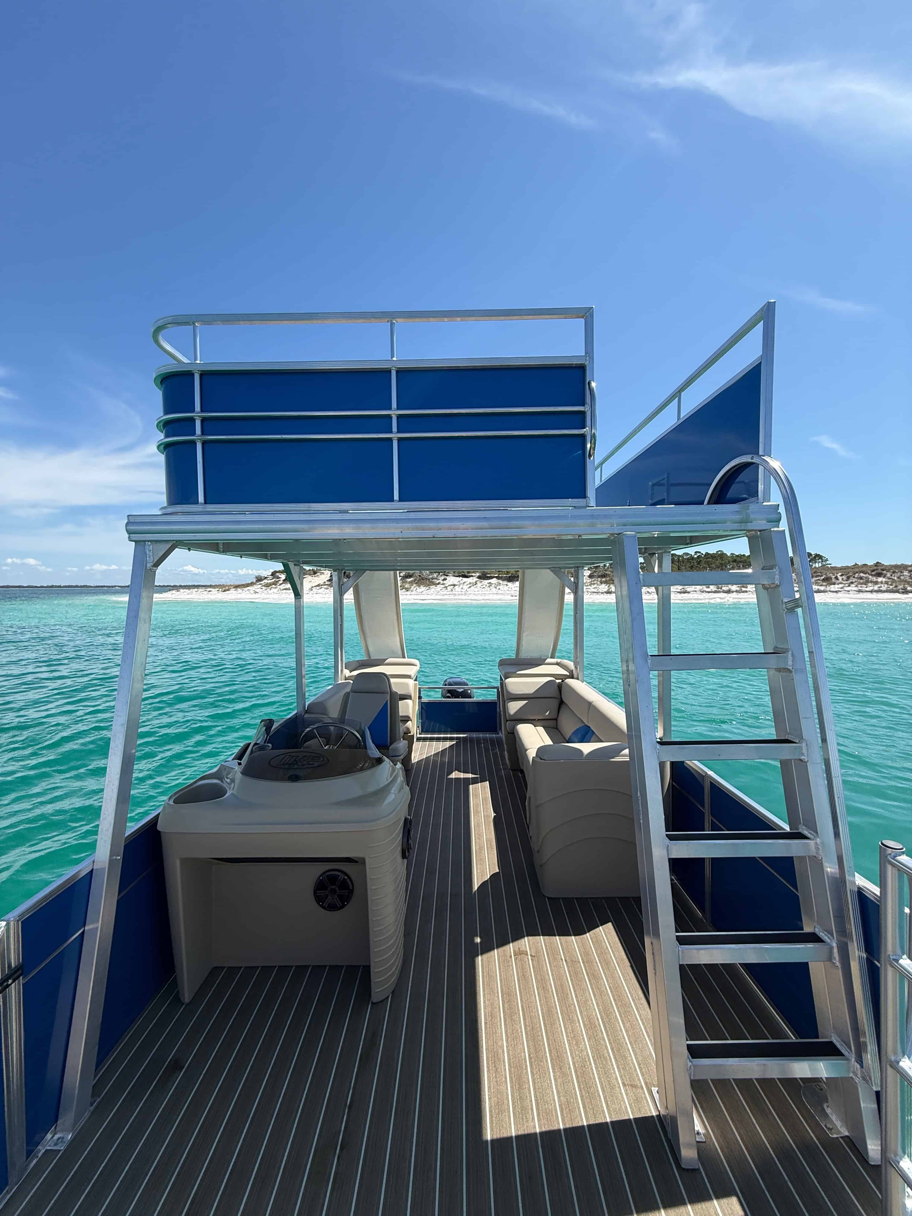 Panama-City-Beach-Double-Decker-Pontoon-Boat-with-a-Slide