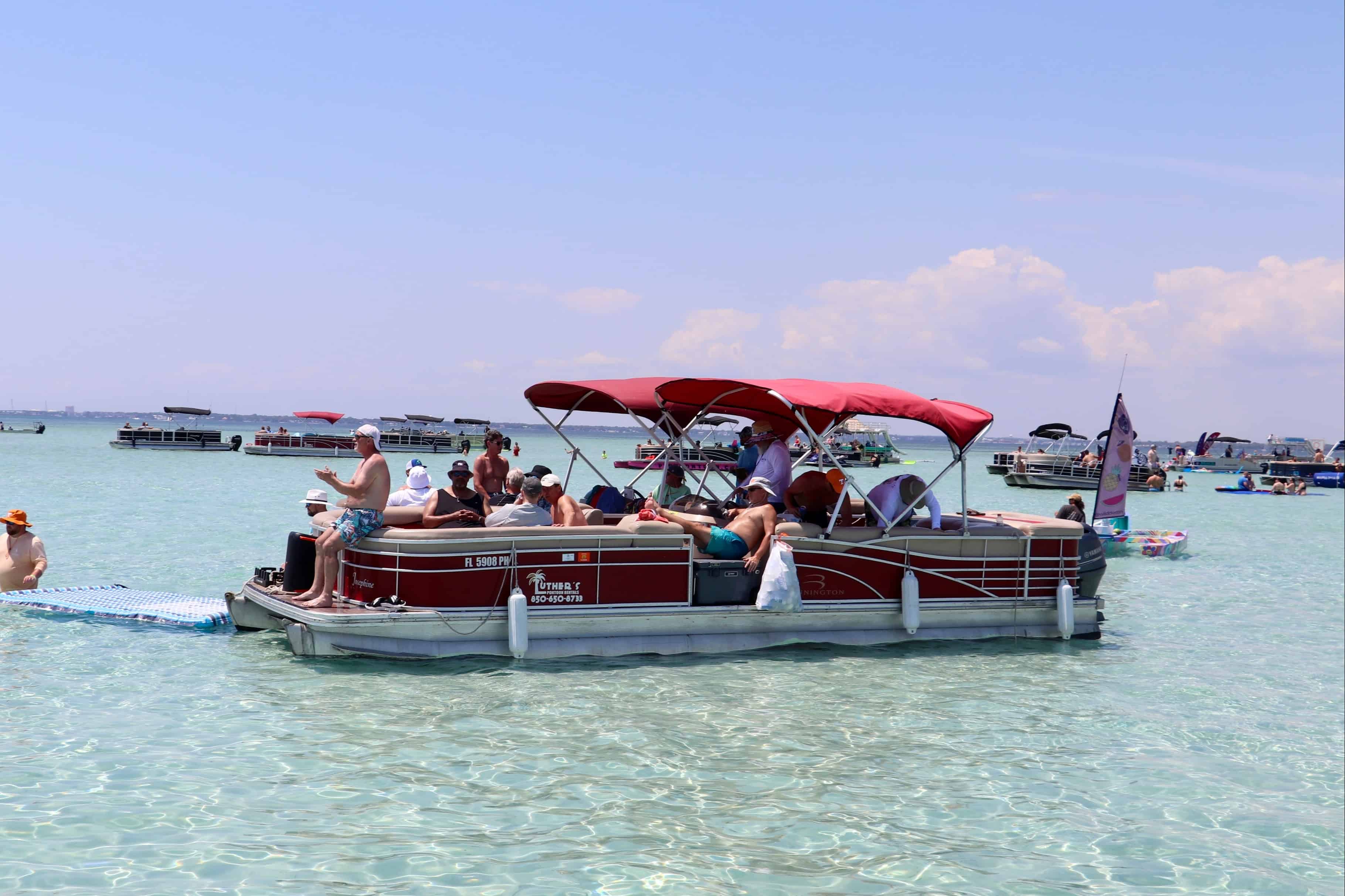 24-ft-12-passenger-Pontoon-Boat-Rental-with-Luther-s-Watersports