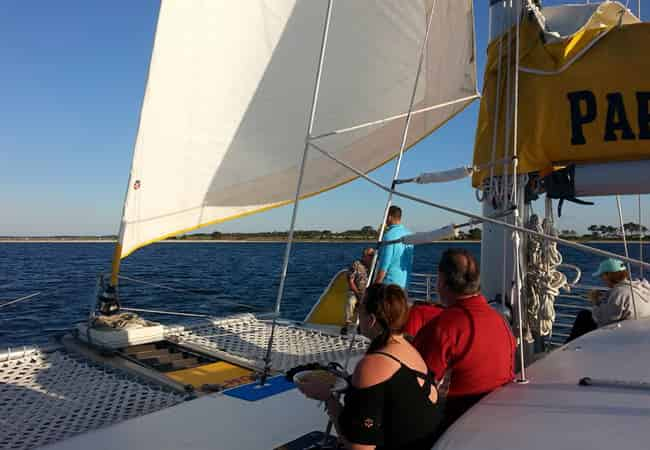 Sunset-Dolphin-Sail-Aboard-The-Privateer-Catamaran