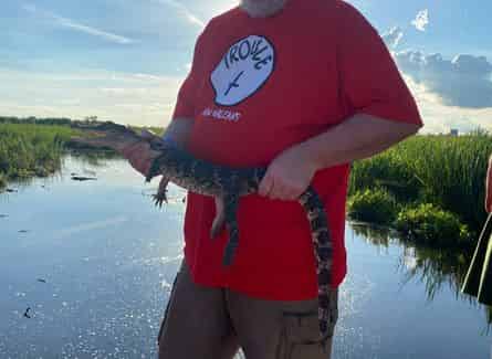 Baby gator, We all got the hold him, It was amazing